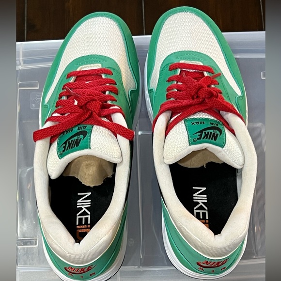 DS 2010 NIKE AIR MAX 1 NIKEID x HEINEKEN SHOES GREEN/RED/WHITE SZ MEN’S 8 RARE - Picture 9 of 14